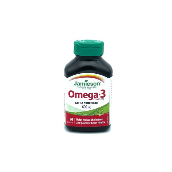 Jamieson Omega-3 Complete EKSTRA MOČ 600 mg, kapsule