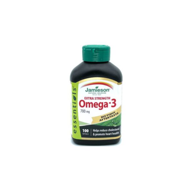 Jamieson Omega-3 EKSTRA MOČ brez priokusa po ribah, kapsule