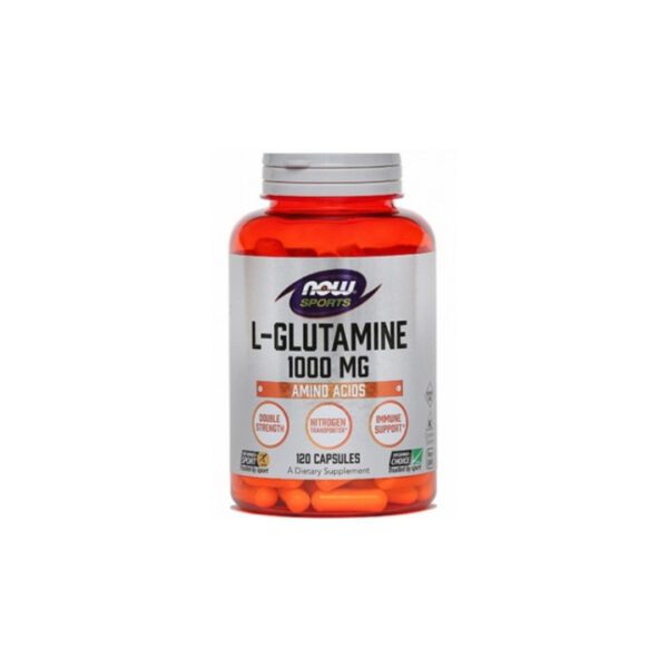 NOW L-Glutamin 1000 mg, 120 kapsul